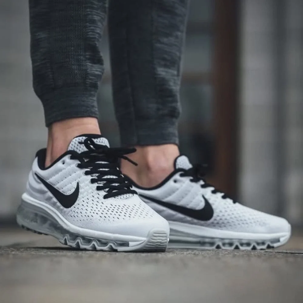 Nike Air Max 2017 Mens Running Shoes White Black 849559-100 Size 13
